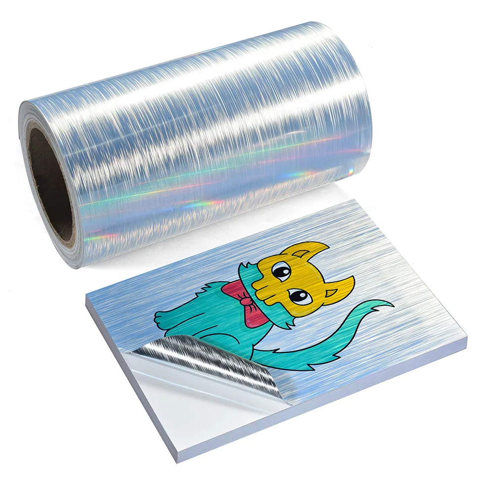 Premium Inkjet Laserjet Self Adhesive Brushed Silver Printing Label