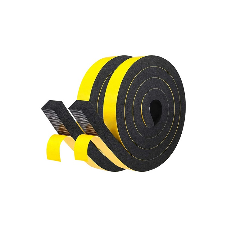 Curtain Wall Glass Double Sided Adhesive EVA Black Foam Tape PE Automobile Foam Adhesive Tape Weather Strip for Gap Filling 6mm 12mm Foam Glazing Tape
