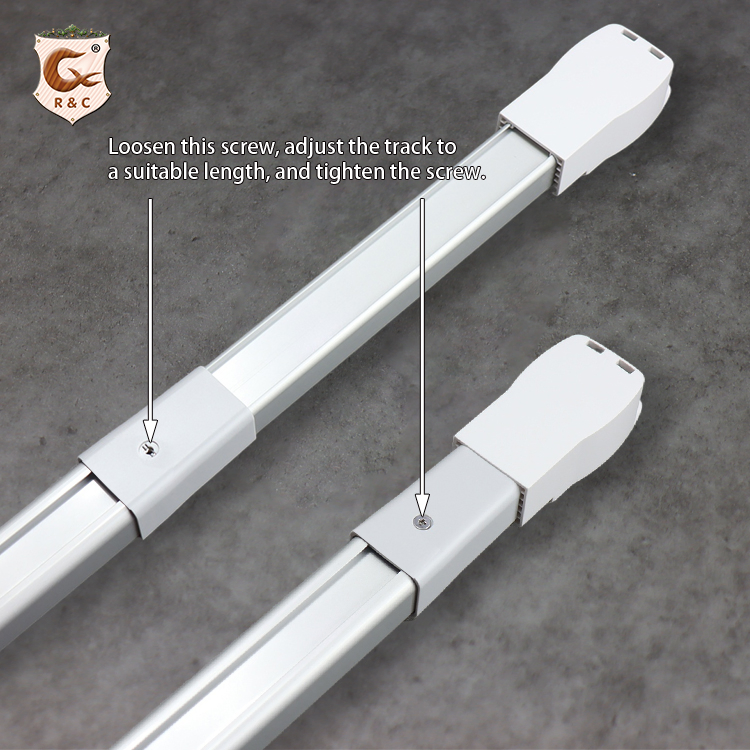 R&C Manufacturer Heavy Duty Remote Control Motorized Extendable Curtain Track Rail