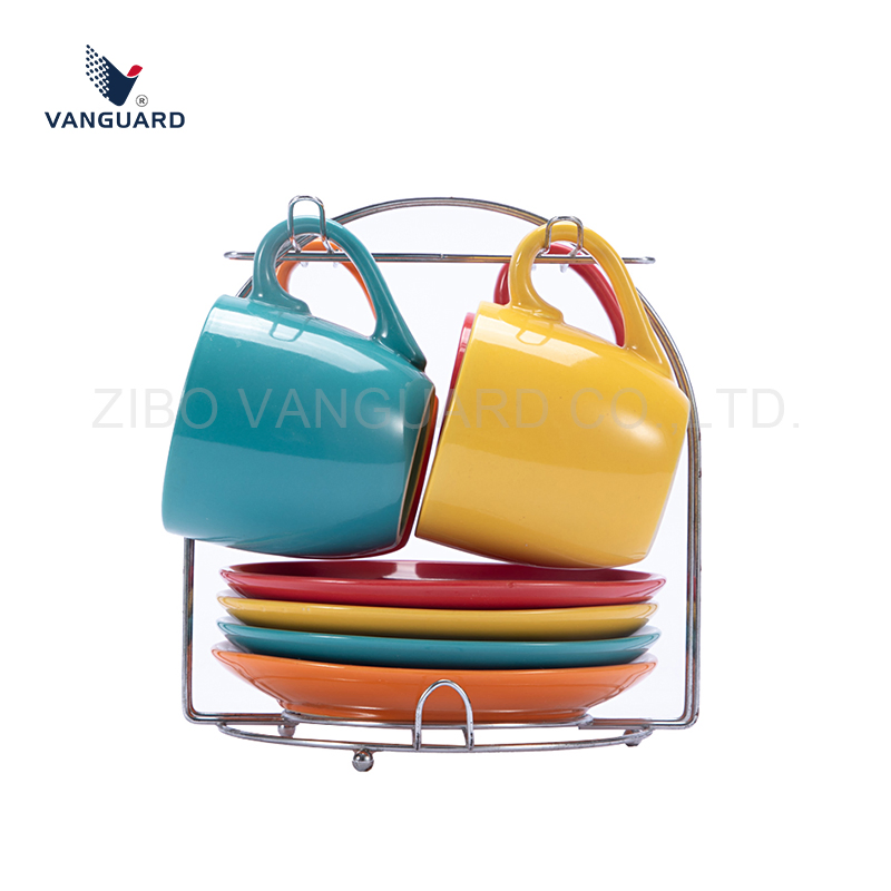 Керамическая чашка с блюдцем, 245 мл