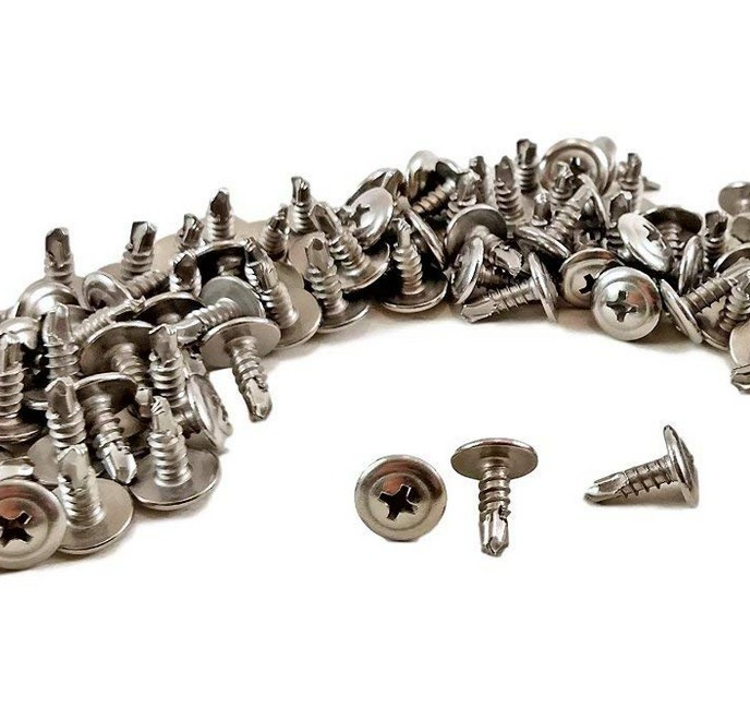 410 Stainless #8 X 1/2" 4.2*13 Wafer Head Philips Self Drilling Sheet Metal Tek Screws 1/2" to 2" Length