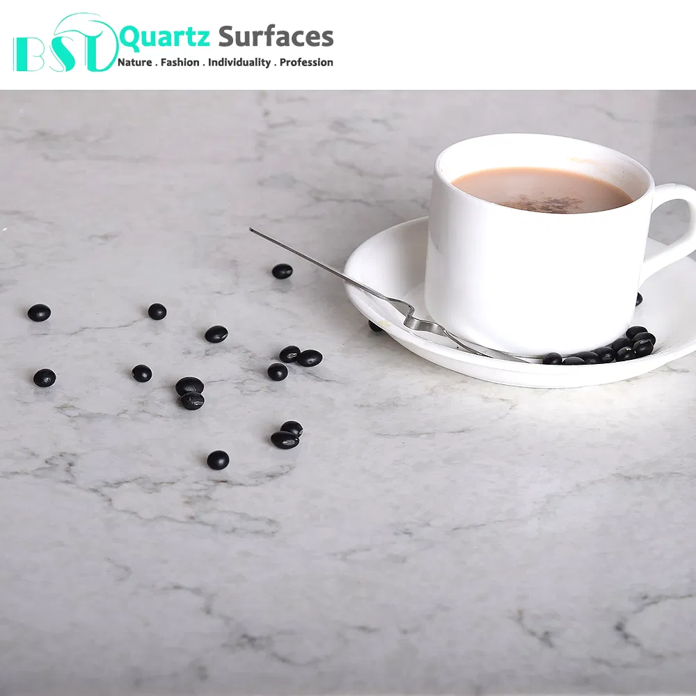 Man Made Quartz Stone Slab with Natural Veins