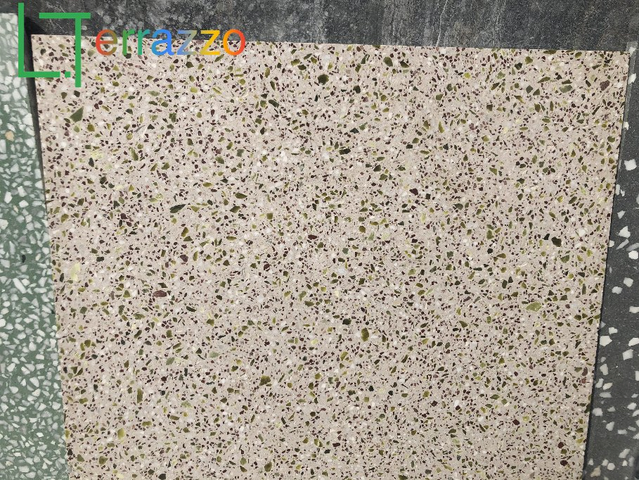 Environment-Friendly, No Radiation, Anti-Slip Building Materials, Brushed Surface, Terrazzo Flooring