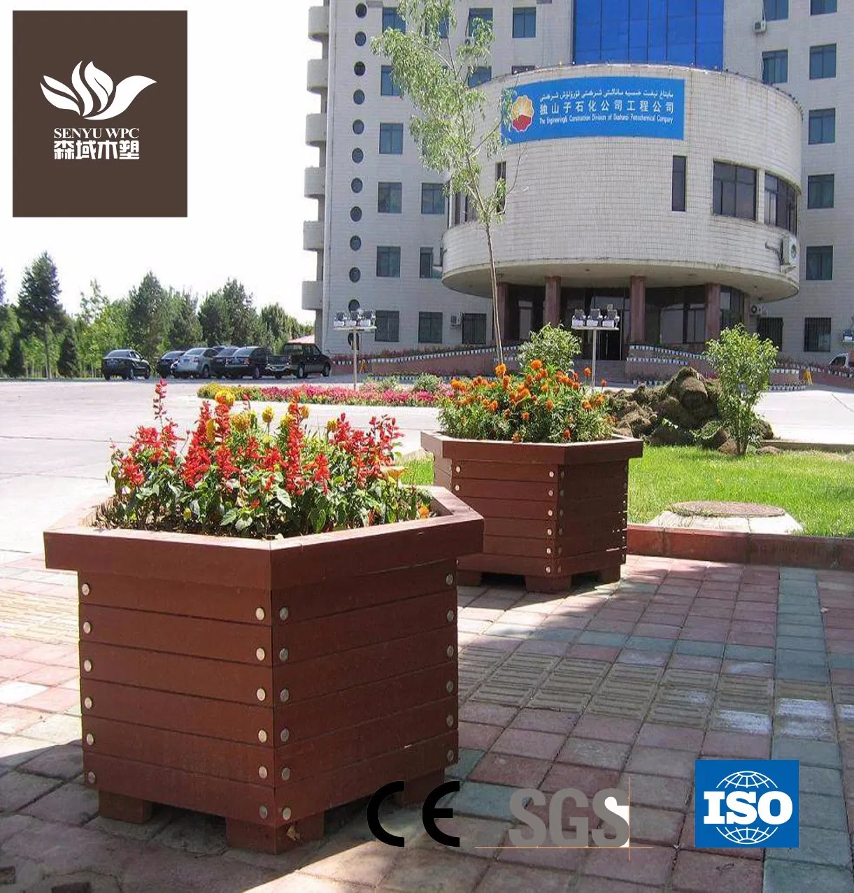 Легкий и прочный цветочный горшок из WPC