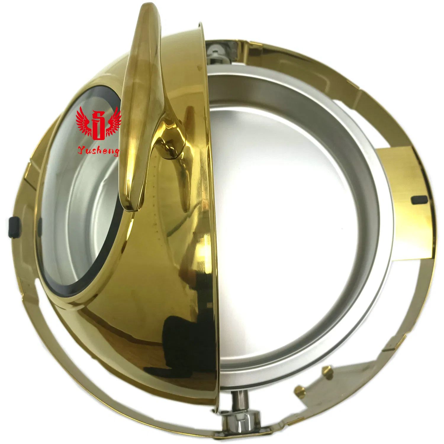 Roll Top Stainless Steel Chafing Dish Golden Color with Visible Lid 6L Glass Window
