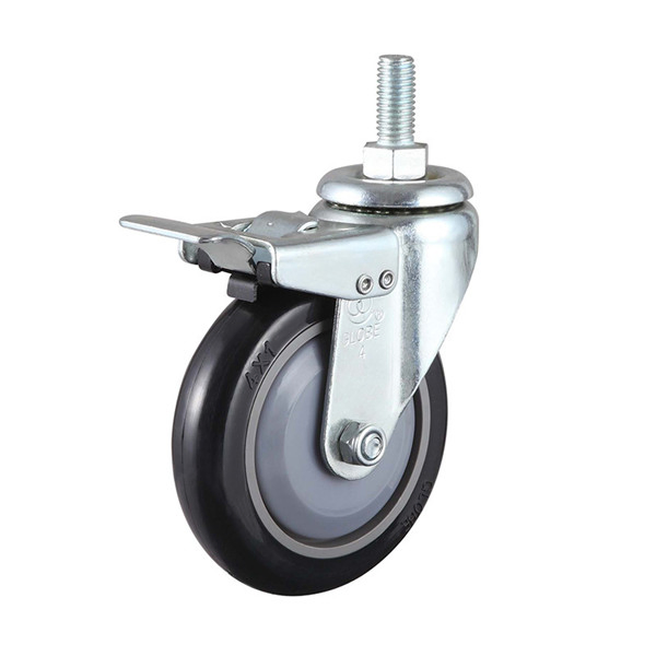 Bolt Hole Wheels Casters Factory Supply PU Castors 75mm 100mm 125mm Manufacturer