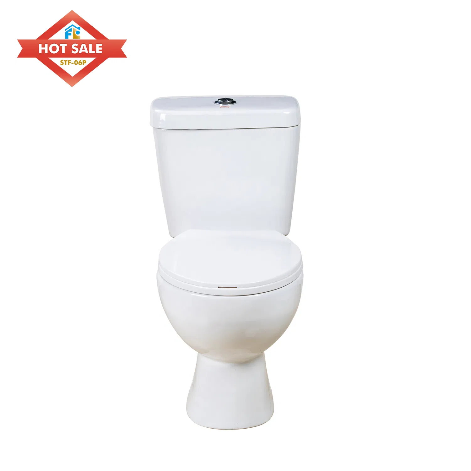 Dual-Flush Two Piece Siphonic Toilet with S-Trap and P-Trap Toilet for Hotel