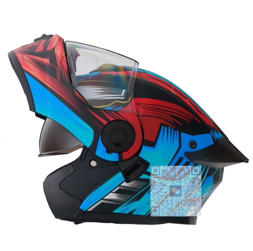 LED Flip-Up Motorcycle Helmet with OEM Motor