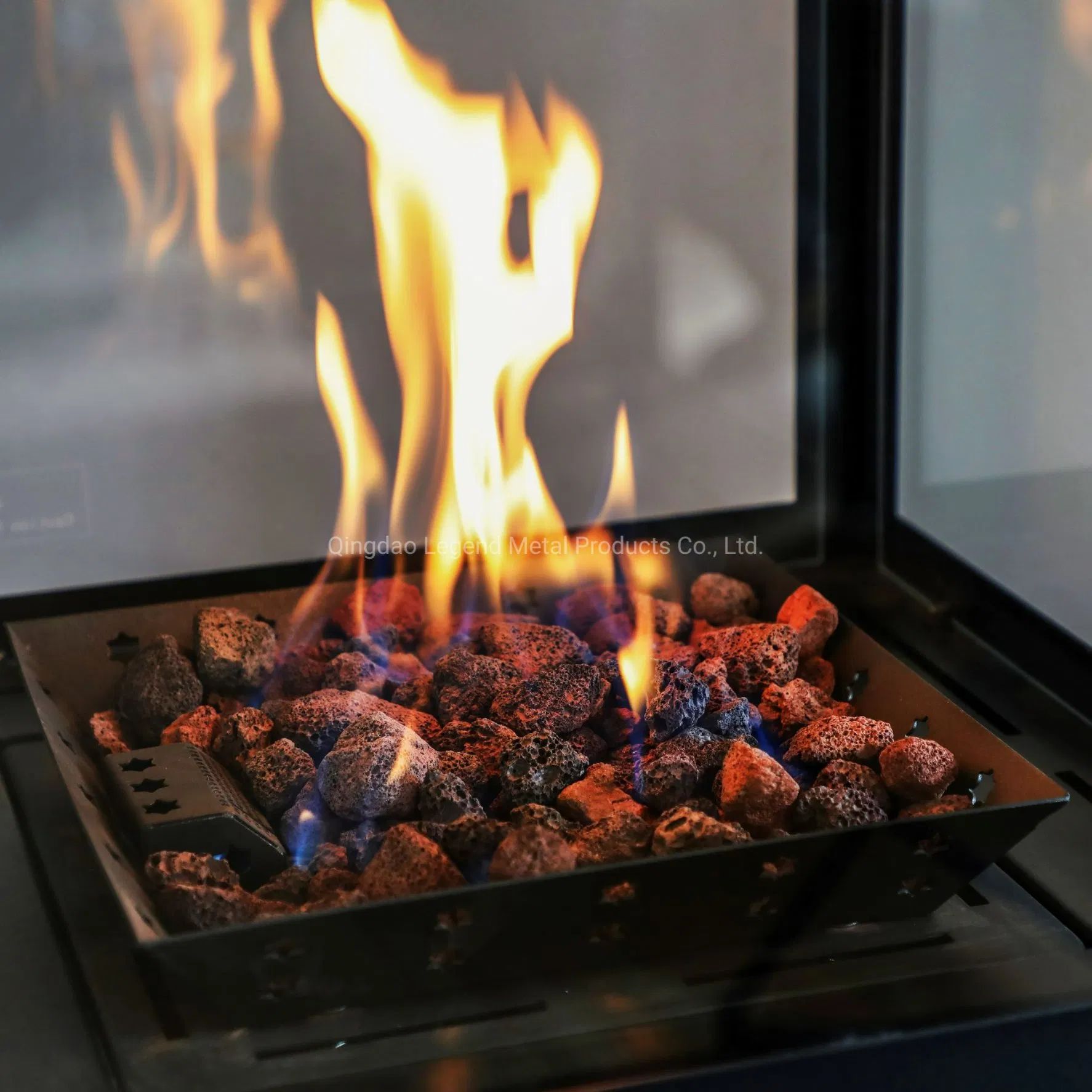 Outdoor Gas Fireplace with Glass View Flame Muztag Mkiii