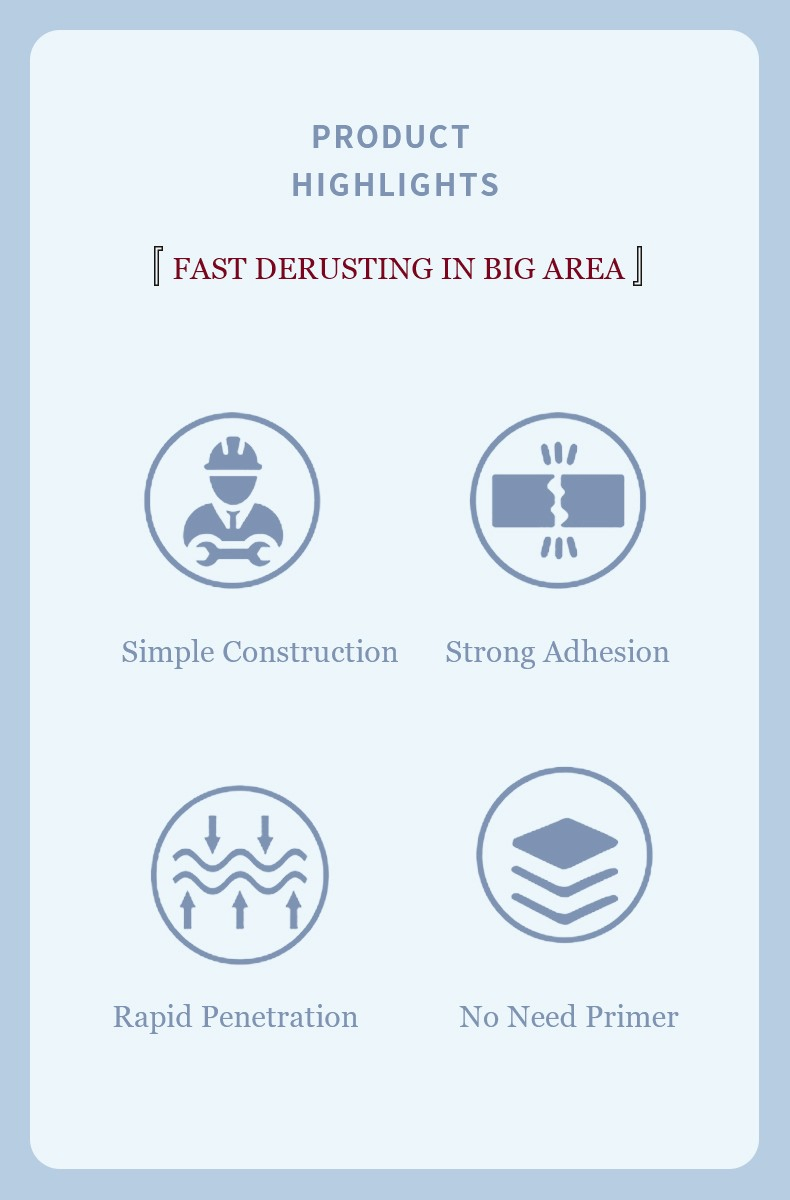 Nbs-116 Rust Converter Rapid Rust Removal for Removing Large Areas of Rust From Iron Steel Tiles or Other Metal Parts