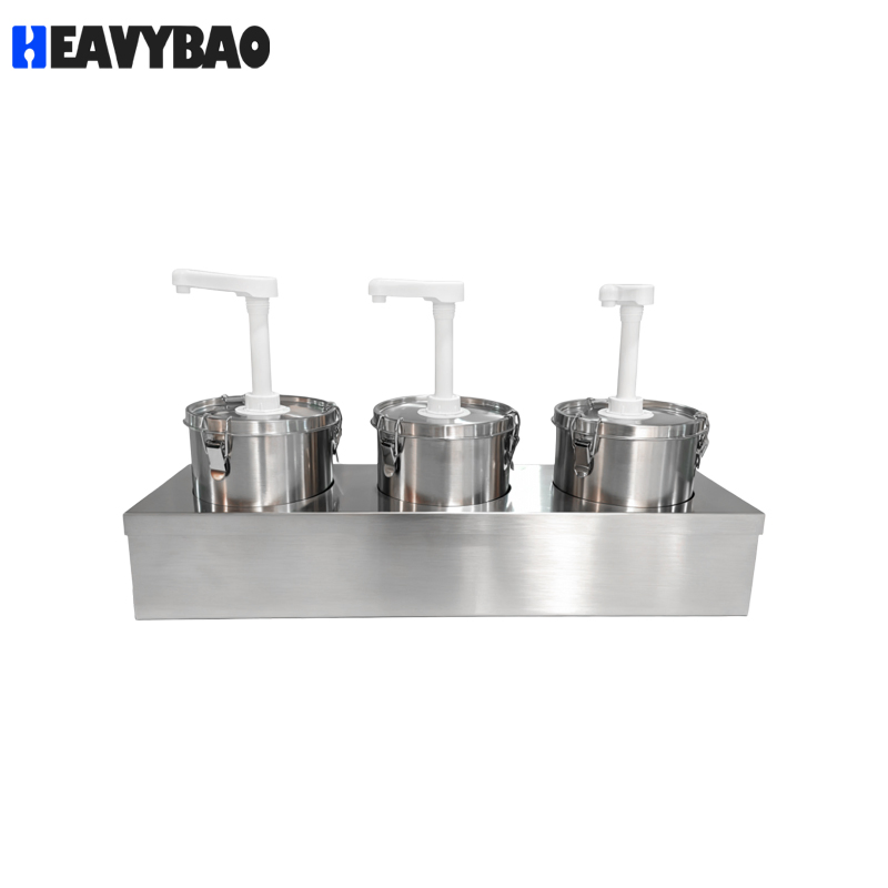 Дозатор для соусов Heavybao, 3x3 л, нержавеющая сталь