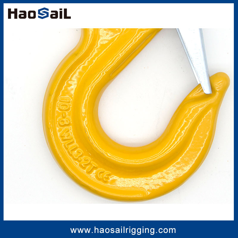 G80 Eye Sling Hook with Latch for Wire Rope Sling and Chain Sling
