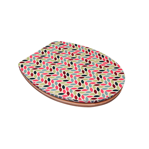 Bamboo Elongated Toilet Seats with Stainless Steel Hinge Dw-023