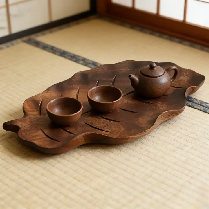 Smooth Curved Edge Platter Ideal for Presenting Appetizers Snacks and Small Desserts Wooden Tray