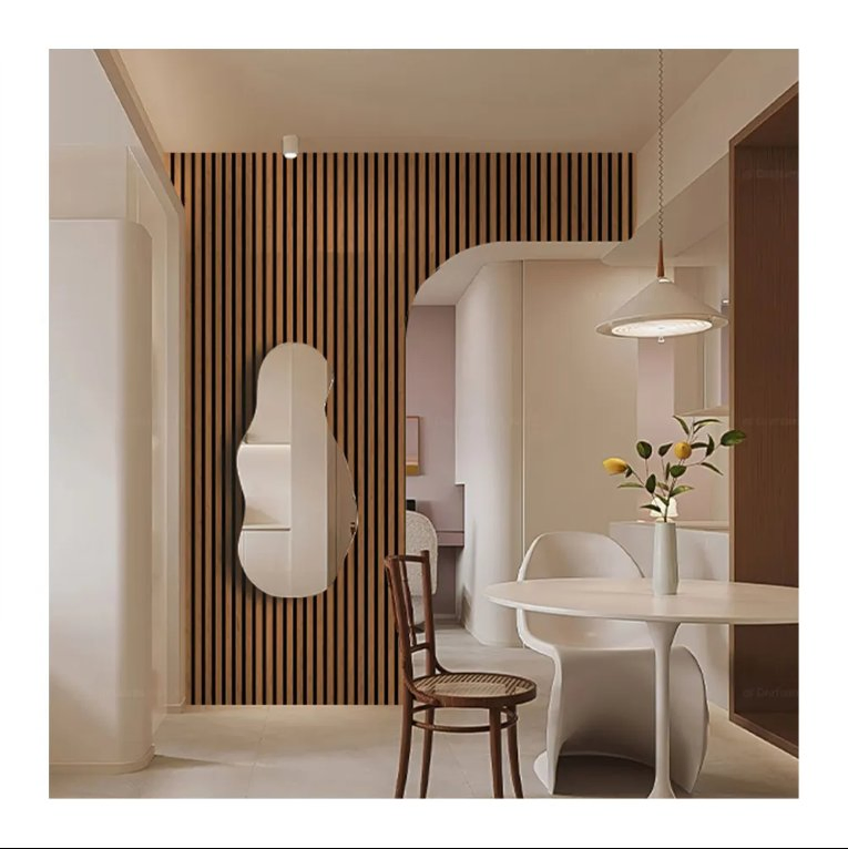 OEM Wood Slat Akupanel Plastic Sound Insulation Diffusion Wall