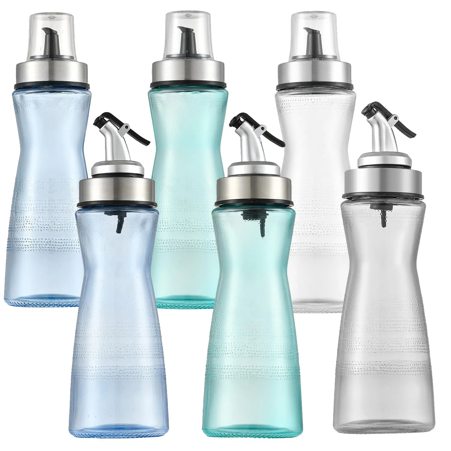 Empty Transparency 7 Oz Cooking Oil Glass Bottle Olive Oil Dispenser for Kitchen with Easy Drip Free Pouring
