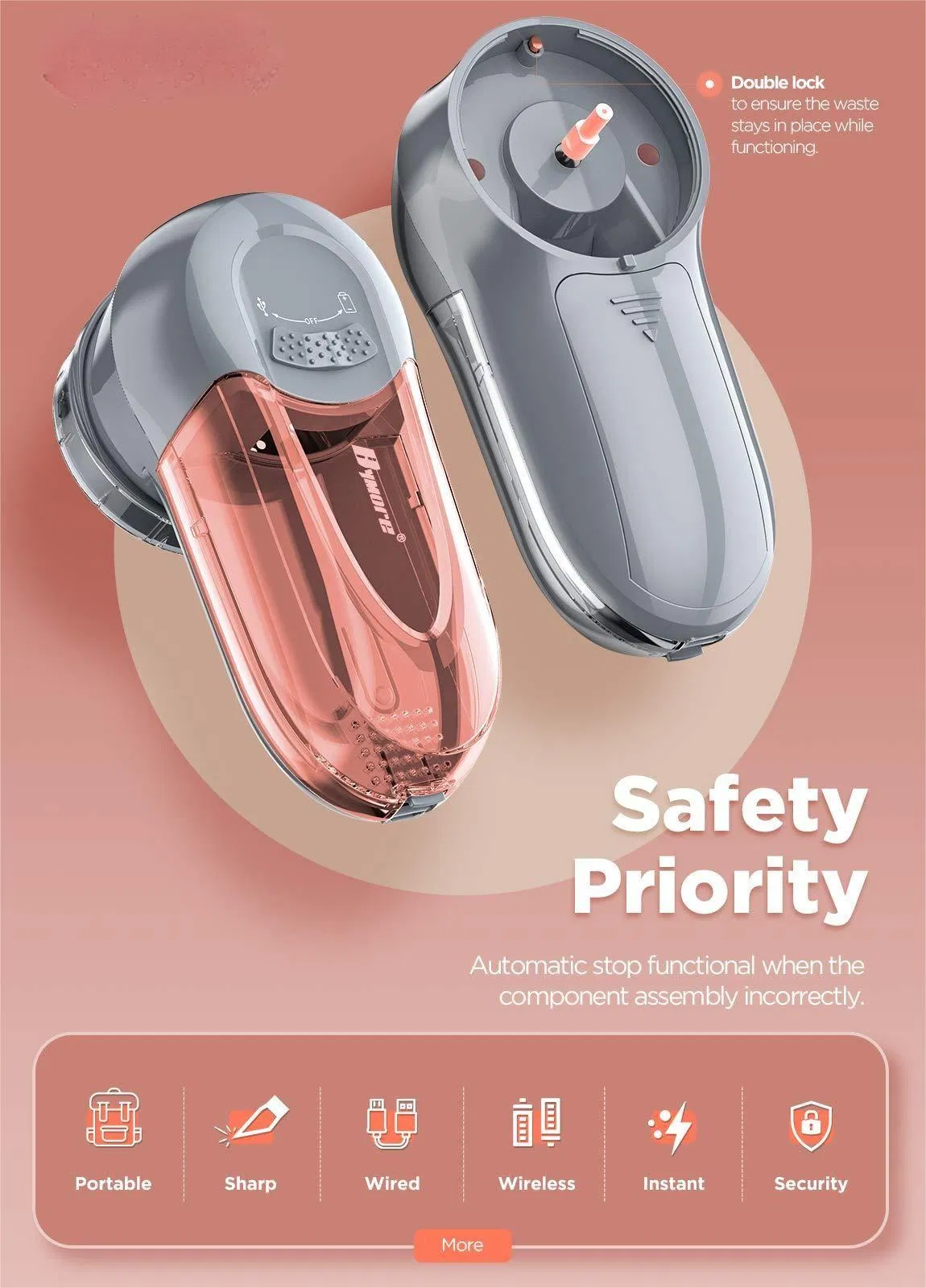 De-Fuzzer AC Adapter Battery Operated Sweater Fabric Shaver Pill Fuzz Lint Remover