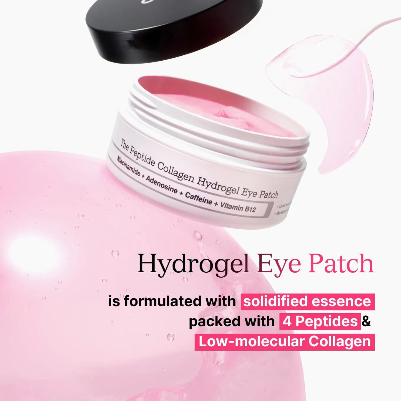 Private Label Peptides Collagen Eye Patch Soothing Hydrating Under Collagen Eye Mask