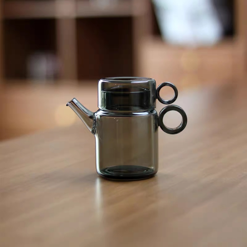 Customized Reusable High Borosilicate Single Wall Glass Water Cup with Handle