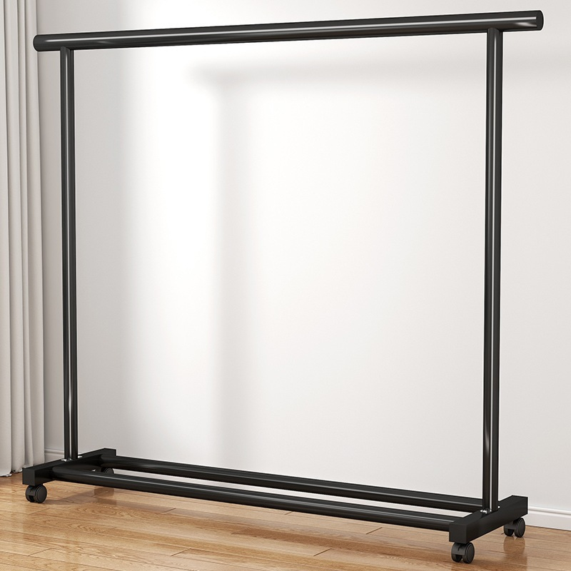 Floor Standing Clothes Drying Rack Household Foldable Single Pole Garment Rack Portable Indoor Laundry Hanger