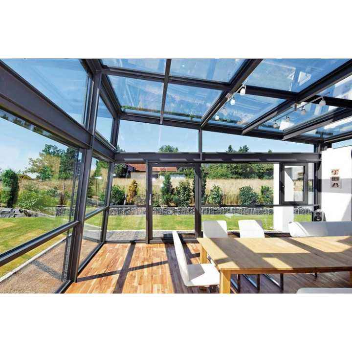 Design Standing Aluminum Polygon Roof Sunroom House Prefab Backyard Sunroom