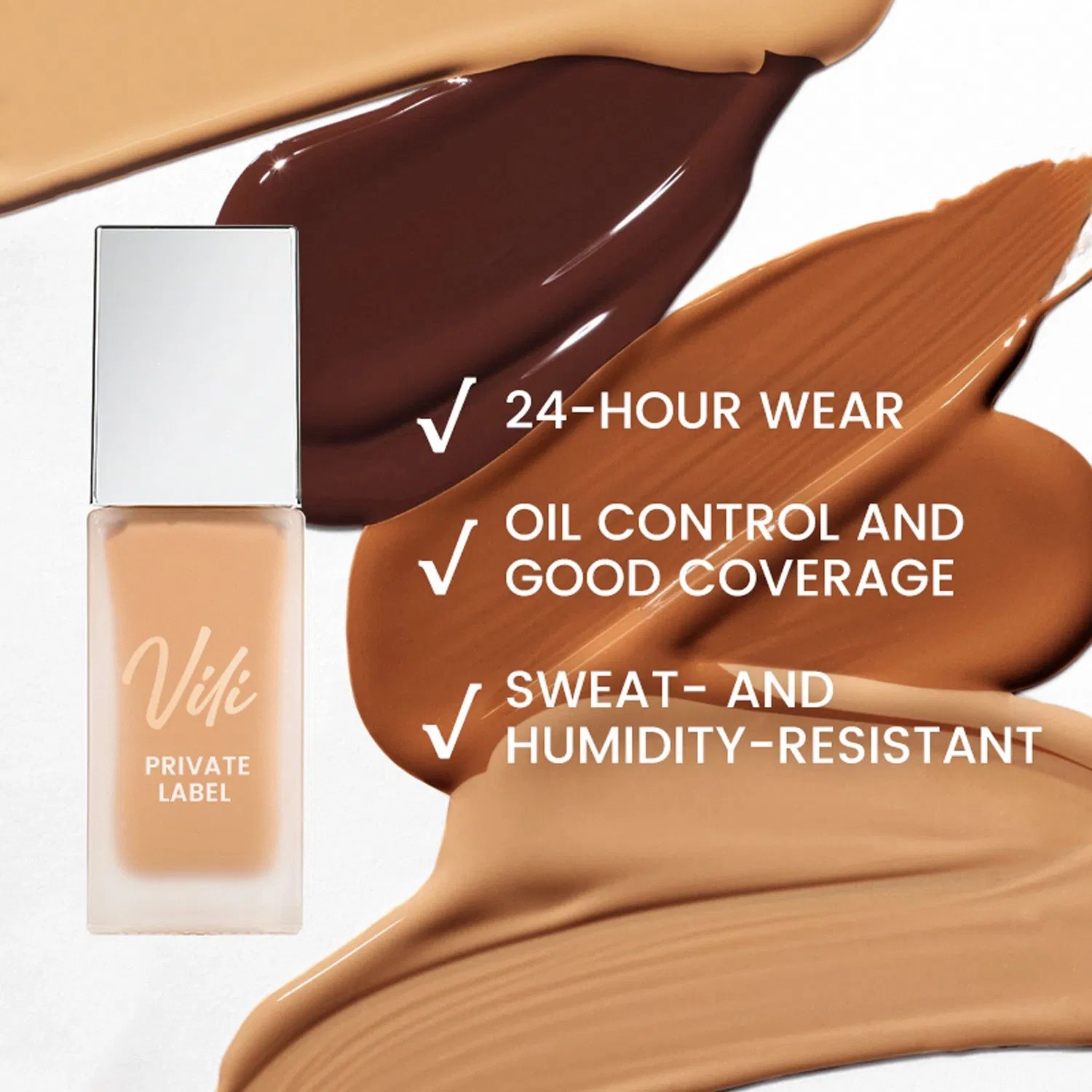 OEM Cosmetics Matte Liquid Foundationfull Coverage Foundation Makeup