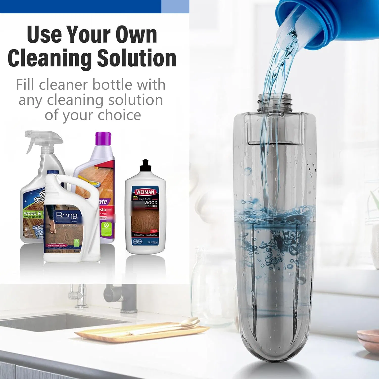 Brighthomey Microfibre Spray Mop for Hardwood Tile Floors Dust Cleaning