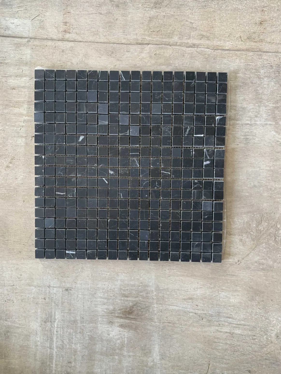 12" X 12" (305X305mm) Black Marble Grid Mosaic Wall Tile