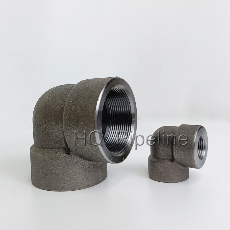 High Pressure of 2000lbs 3000lbs 6000lbs Threaded Pipe Fittings Forged Steel Socket Elbows