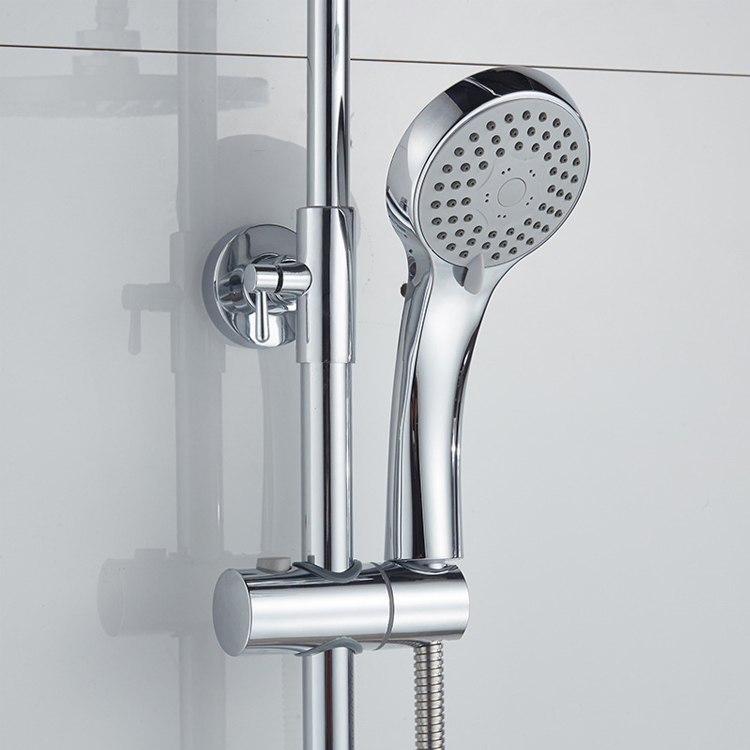 Sanipro High Quality Wall Mount 304 Stainless Steel Bath Shower Faucets Simple Dual Function Shower Column Set for Bathroom