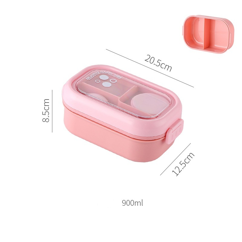 Trendy Portable Large-Capacity Microwave-Safe Lunch Box for Students