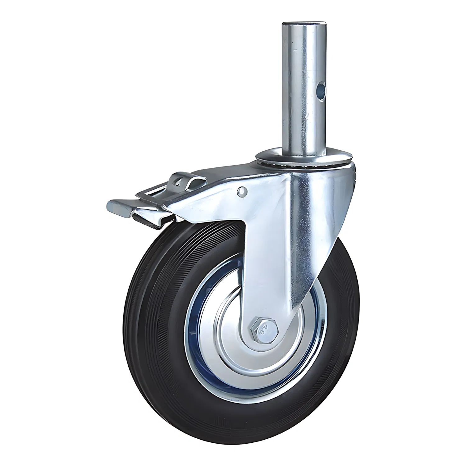 Swivel Rubber Castor W/Double Brake, 1158#