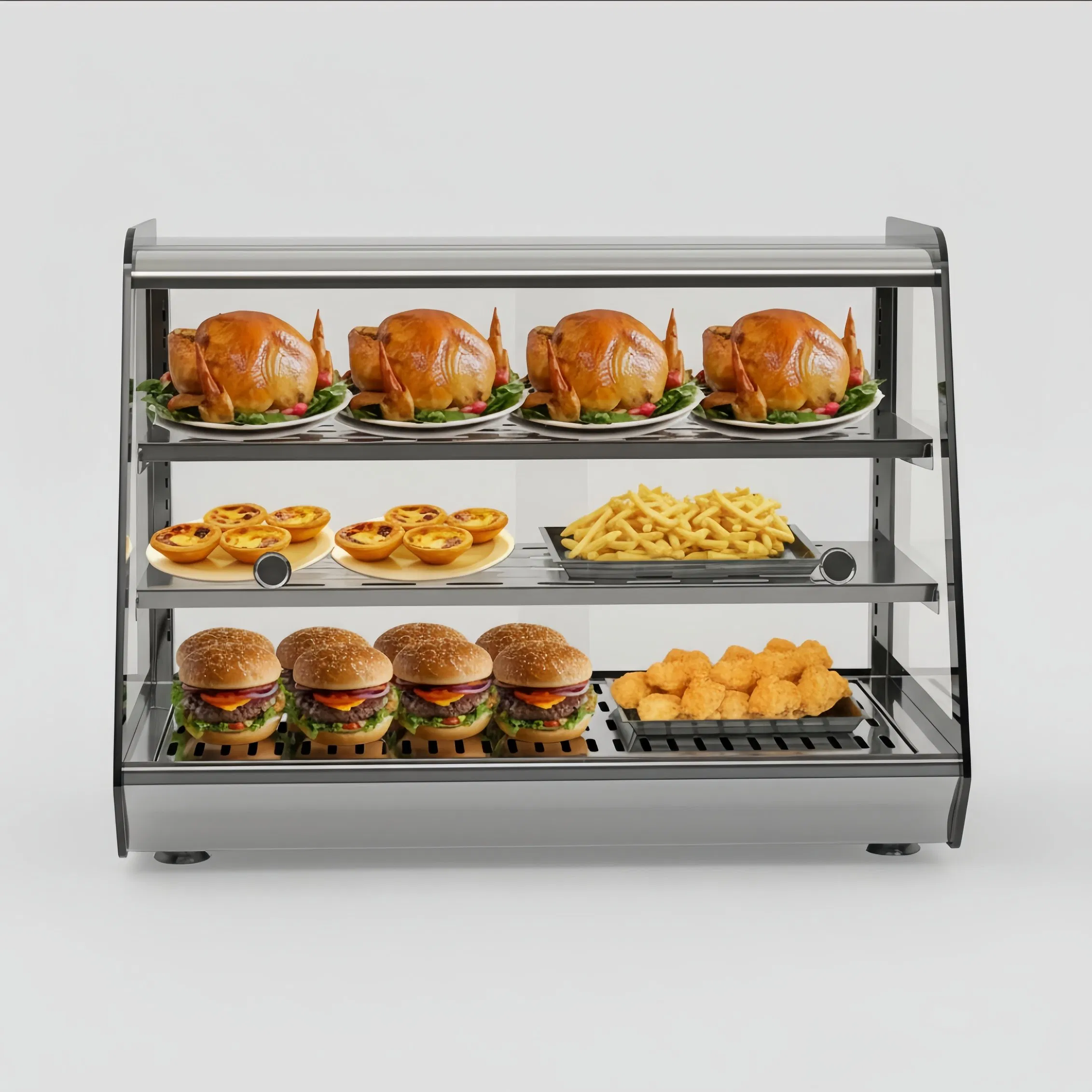 Commercial Countertop Food Display Warmer Glass Front for Coffee Shop