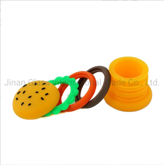 New Silicone Cigarette Paste Box with Good Sealing, Waterproof and Moisture-Proof 5ml Creative Hamburger Box Herb Storage Box Smoking Set