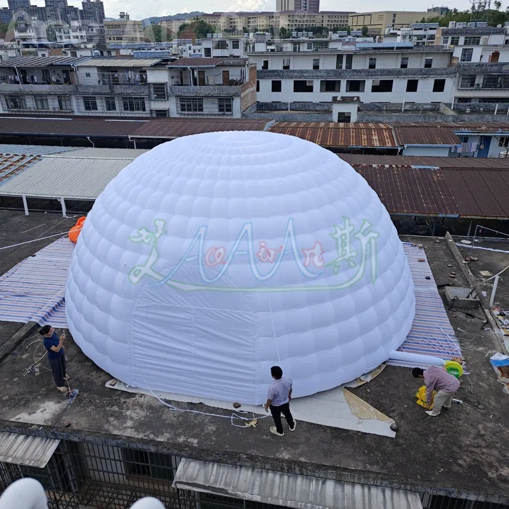 Inflatable Dome Camping Tent with Cover Giant Inflatable White Wedding Igloo Tent for Outdoor Events Decoration Advertising