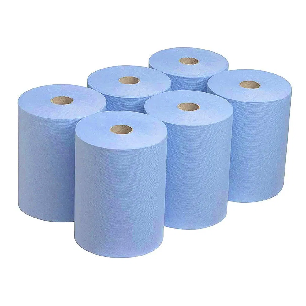 Wholesale High Quality Blue Paper Jumbo Roll Paper Towel Disposable Industrial Cleaning Paper