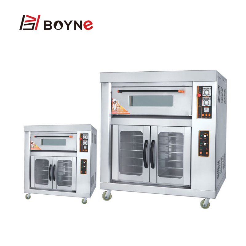 One Layer Two Trays Gas Oven with Proofer