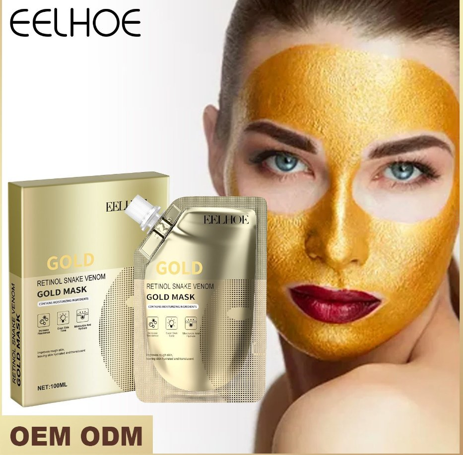 Online Wholesale Ready to Ship 24K Gold Retinol Snake Venom Facial Masks Moisturizing Facial Clay Mask Skin Care Face Mask
