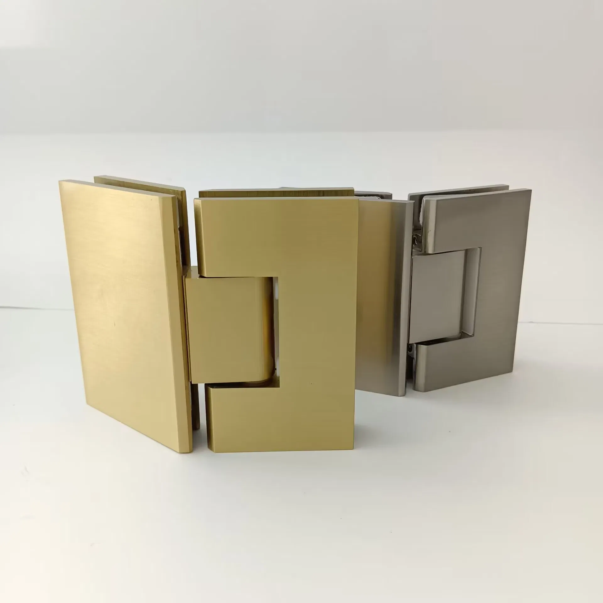 Bathroom Hardware Fitting Hinges Bevel Edge Glass Shower Door Hinges for Glass to Glass