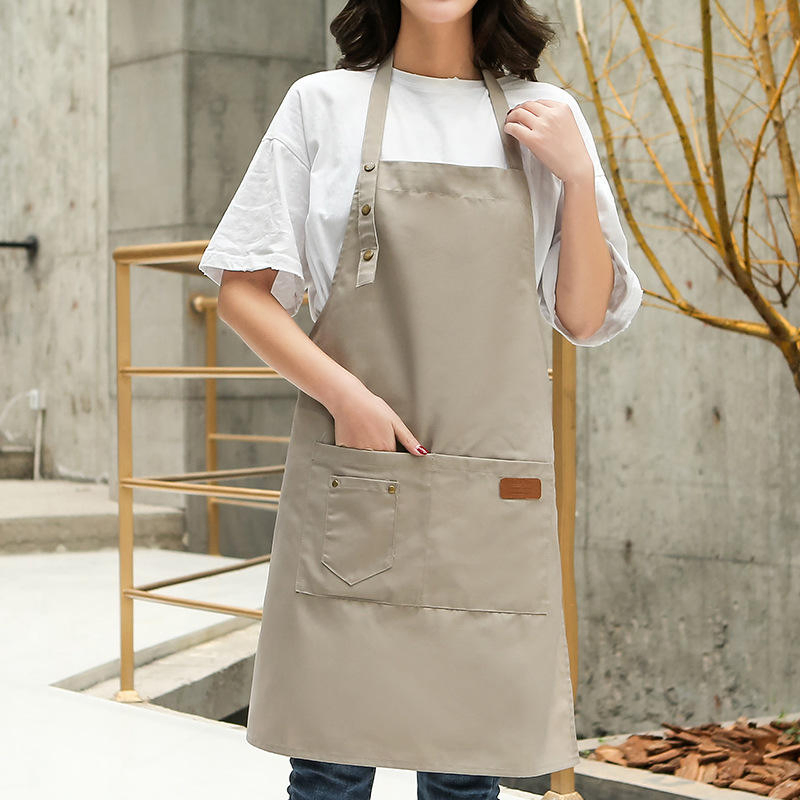 Japanese Style Canvas Sleeveless Apron Reusable Barista Uniform and Baking Accessories for Party Cleaning