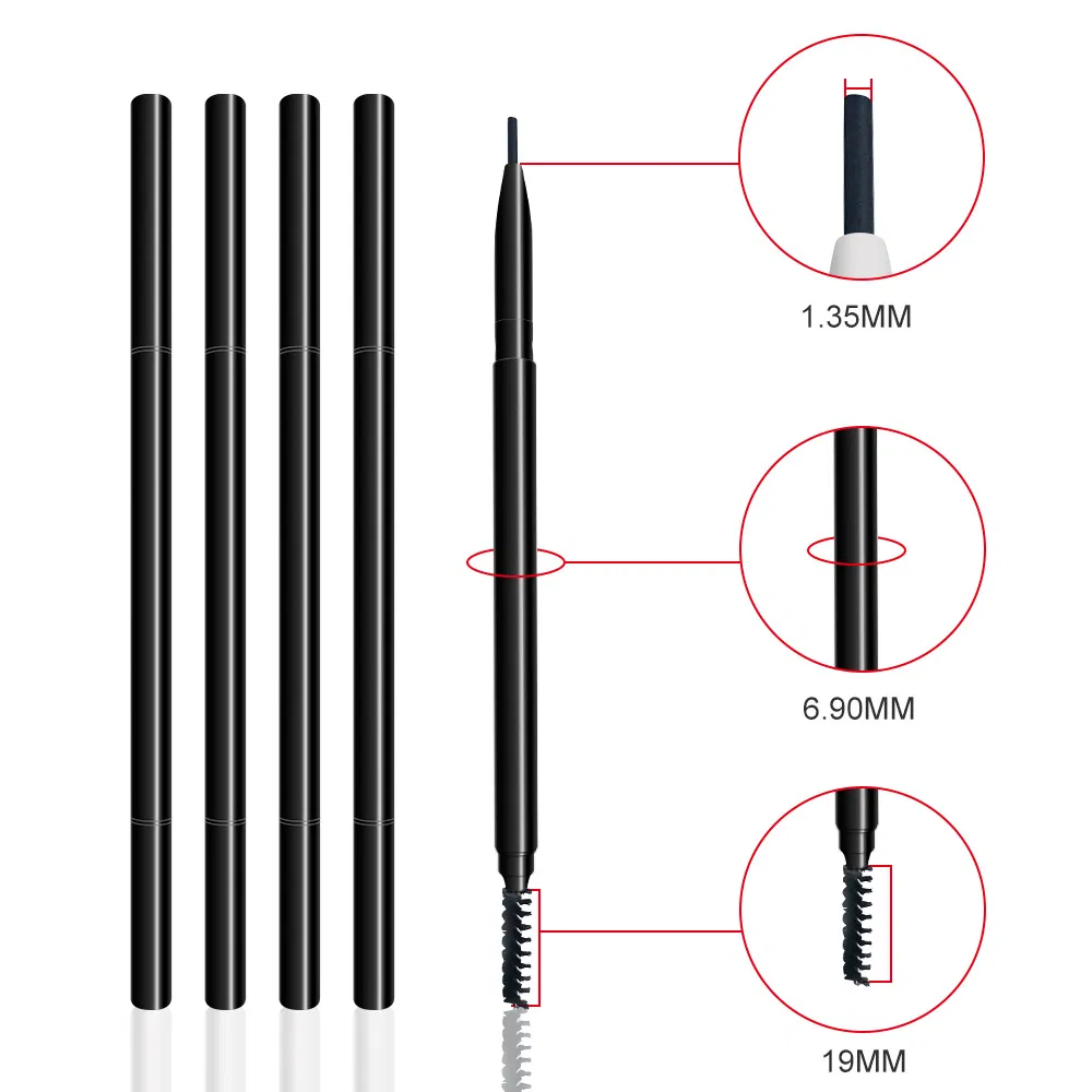 Waterproof Long Lasting Black White Rose Gold Eyebrow Pencil Ultra-Thin Eyebrow Pencil