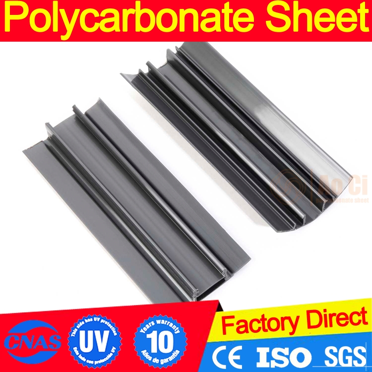 Polycarbonate Snap F Profile Polycarbonate Accessory for Hollow Sheet 4mm-10mm