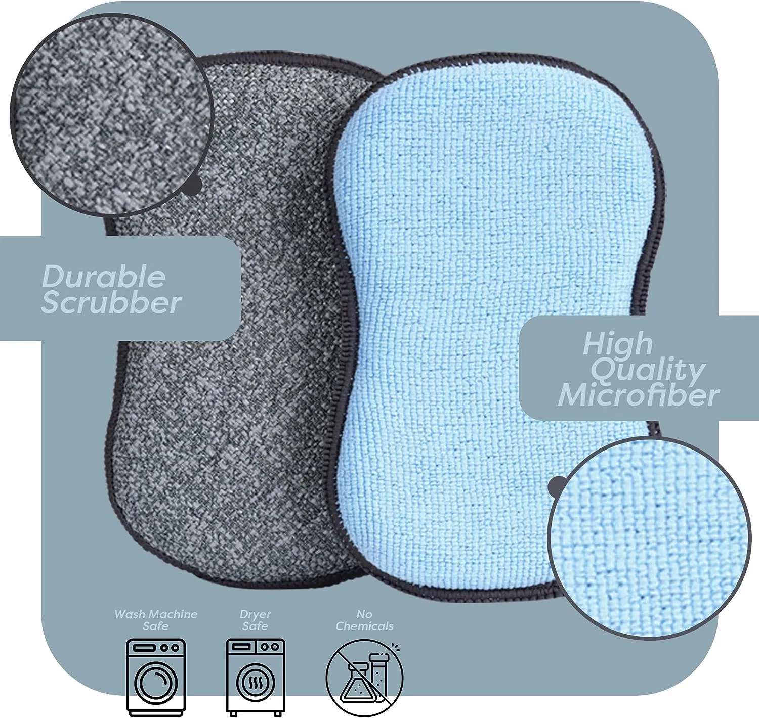 Factory Direct Kitchen Sale Double-Sided Non-Scratch Dishwashing Cleaning Sponge