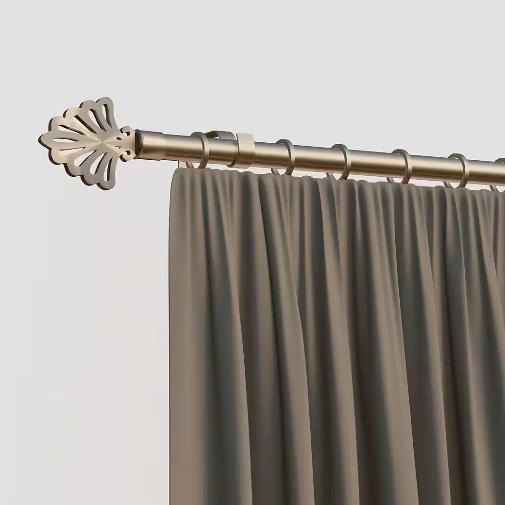 Heavy Duty Commercial Curtain Rod System Adjustable Reinforced Poles Office Conference