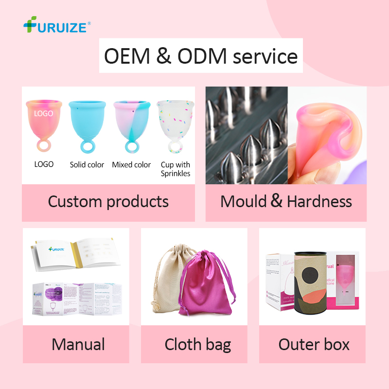 Wholesale 100% Medical Grade Silicone Lady Reusable Menstruation Cup