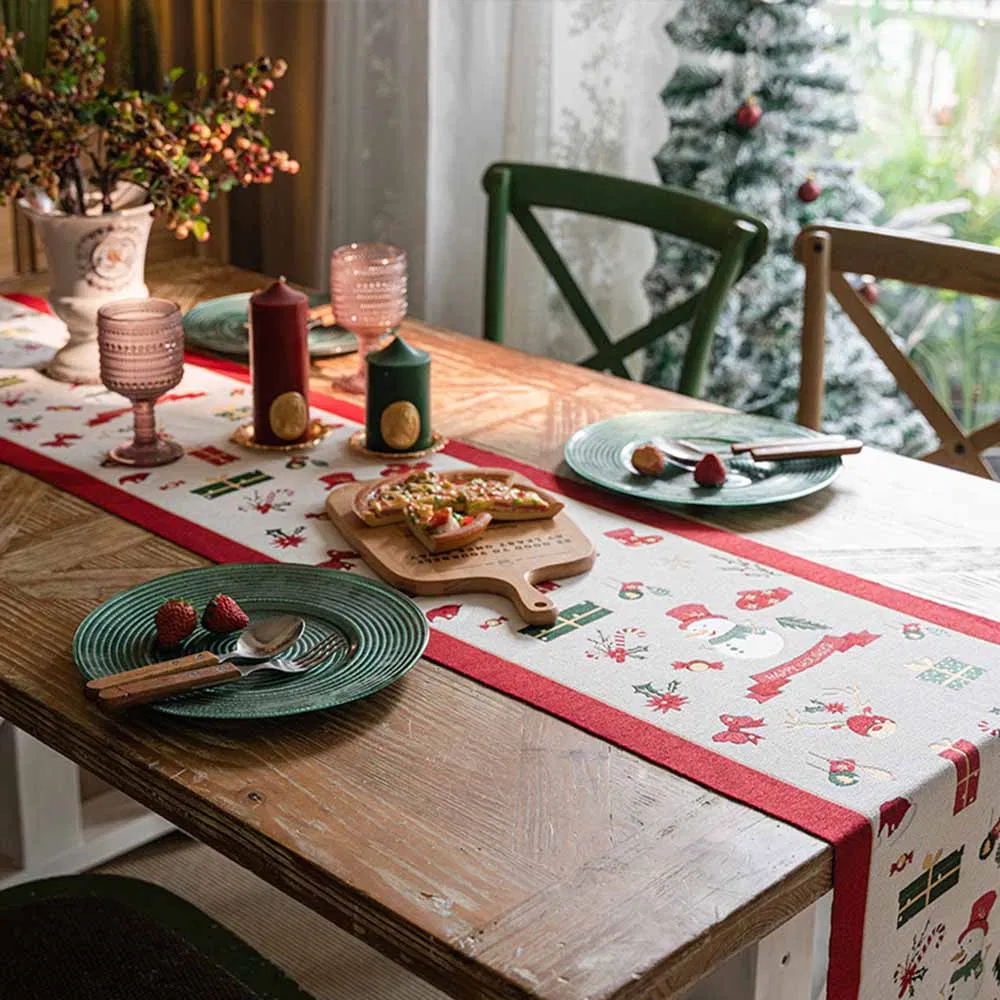 Elegant Winter Holiday Table Runner