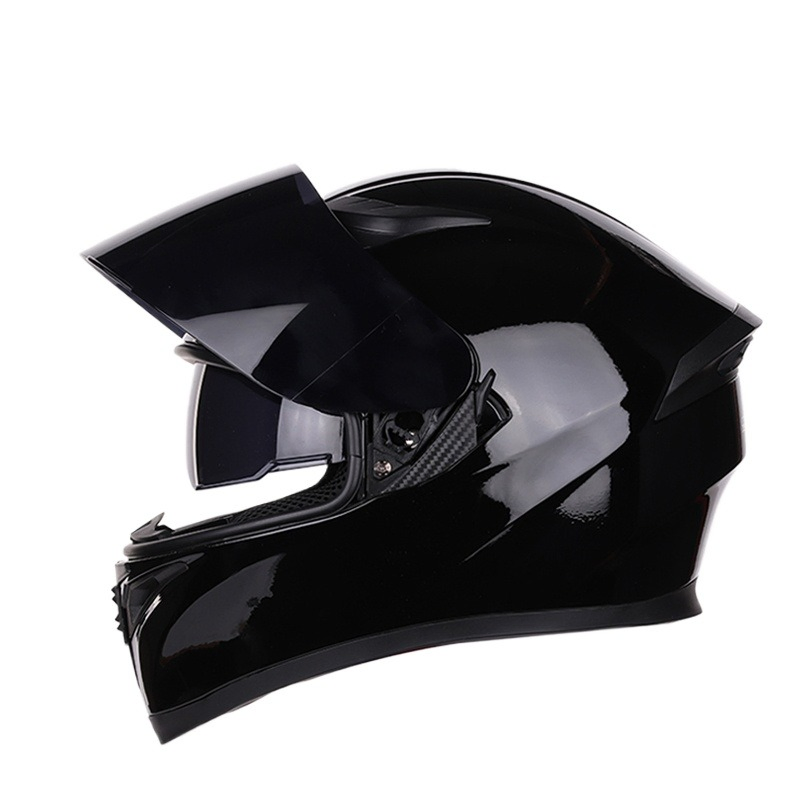 Мотошлем полнолицевой JK316 ABS, черный