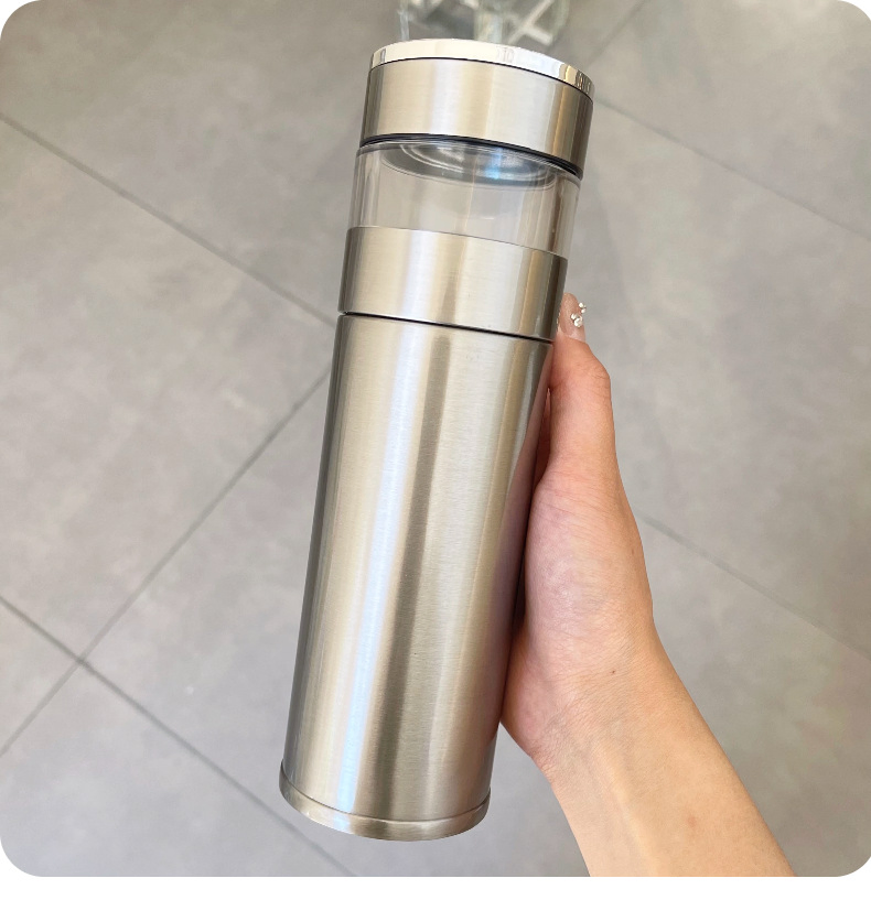 2025 Business Gift Tea Set Smart Temperature Tritan Infuser Thermal Water Bottle