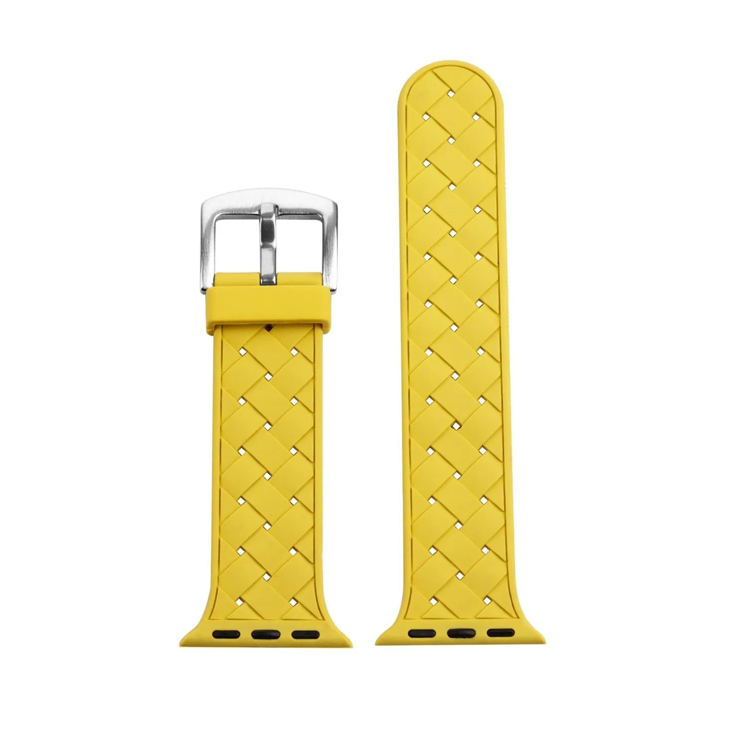 Hot Sale Weave Texture Soft Silicone Watch Band 42 44 45 mm