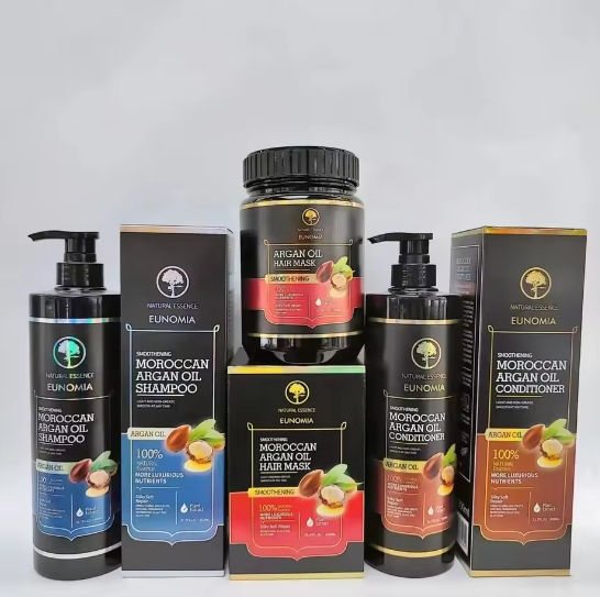 Private Label Hair Growth Natural Vegan Oil Organic Argan Oil Tea Tree Rosemary Oil Dandruff Shampoo and Conditioner Hair Care Set